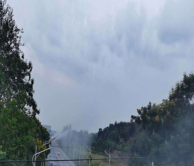 尖草坪揚塵點噴霧系統操作簡單 彈性織帶助力環保